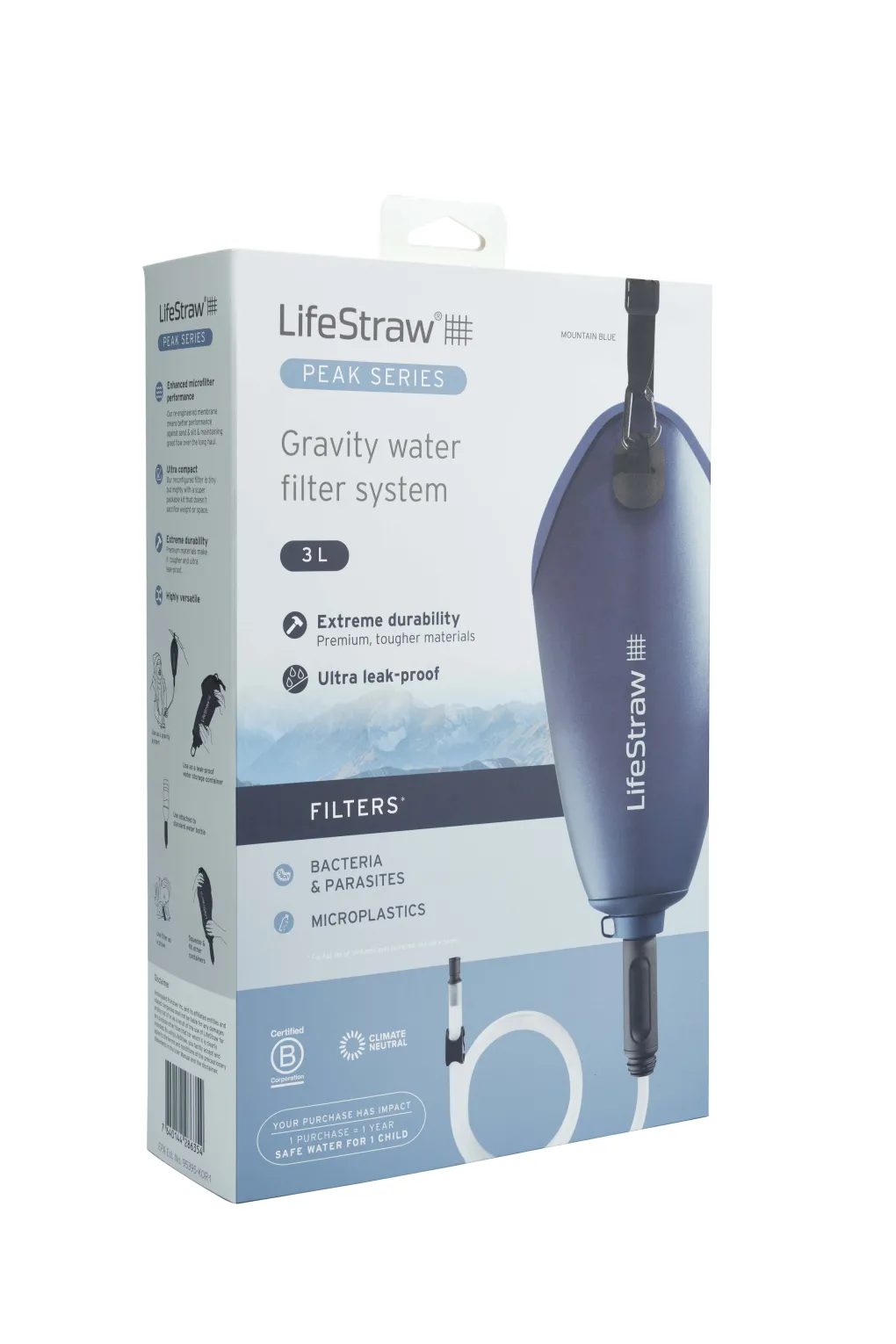 LifeStraw Peak Compact Gravity Water Filter System — 3L