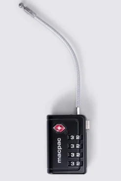 Macpac 4-dial Metal TSA 8 Cable Travel Padlock