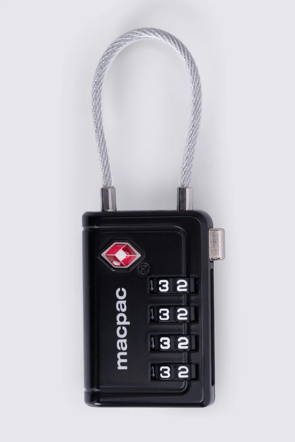 Macpac 4-dial Metal TSA 8 Cable Travel Padlock
