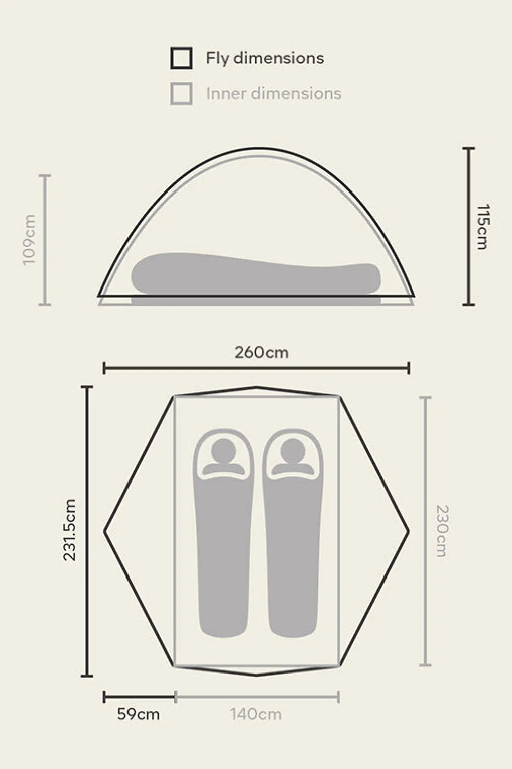 Macpac Duolight 2 Person Tent V4