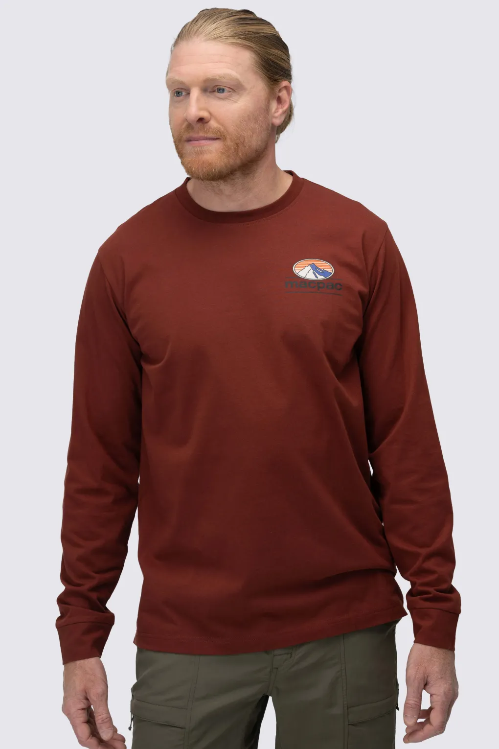 Macpac Men's Heritage Badge Fairtrade Organic Cotton Long Sleeve T-Shirt