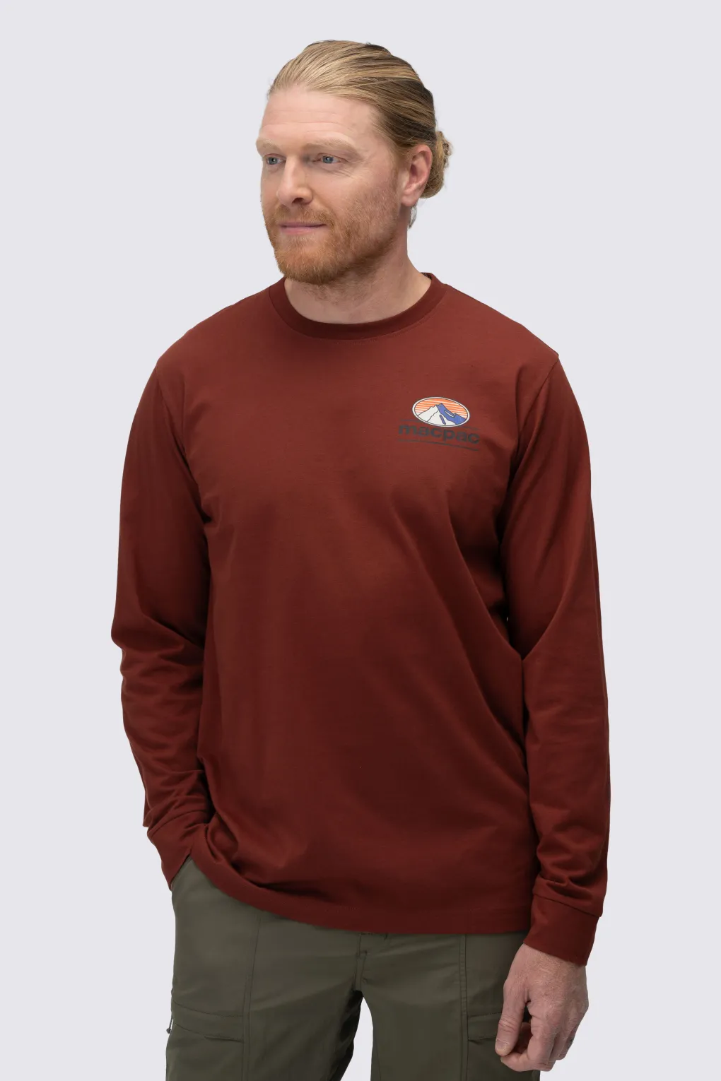 Macpac Men's Heritage Badge Fairtrade Organic Cotton Long Sleeve T-Shirt