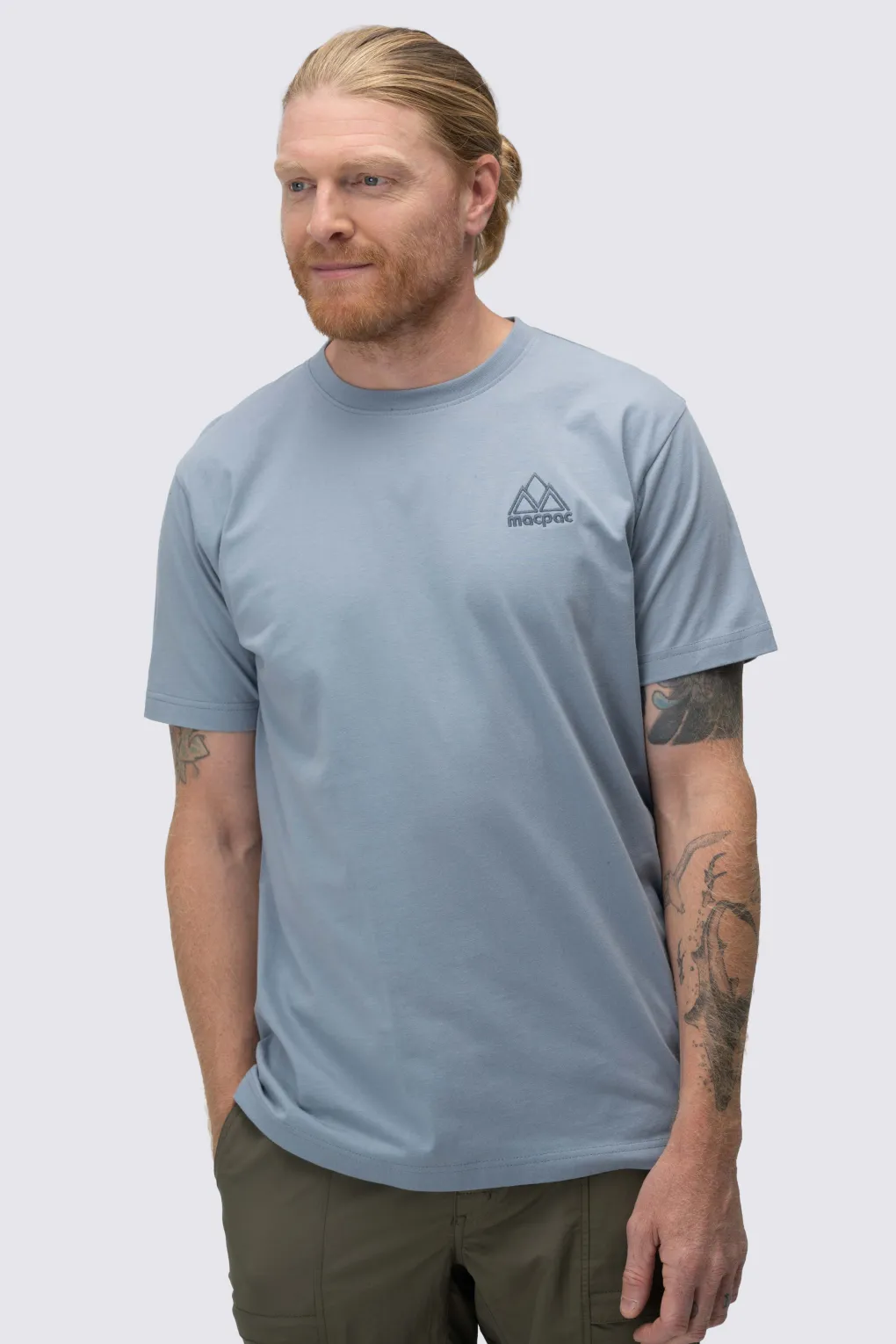 Macpac Men's Vintage Embroidered Fairtrade Organic Cotton Short Sleeve T-Shirt