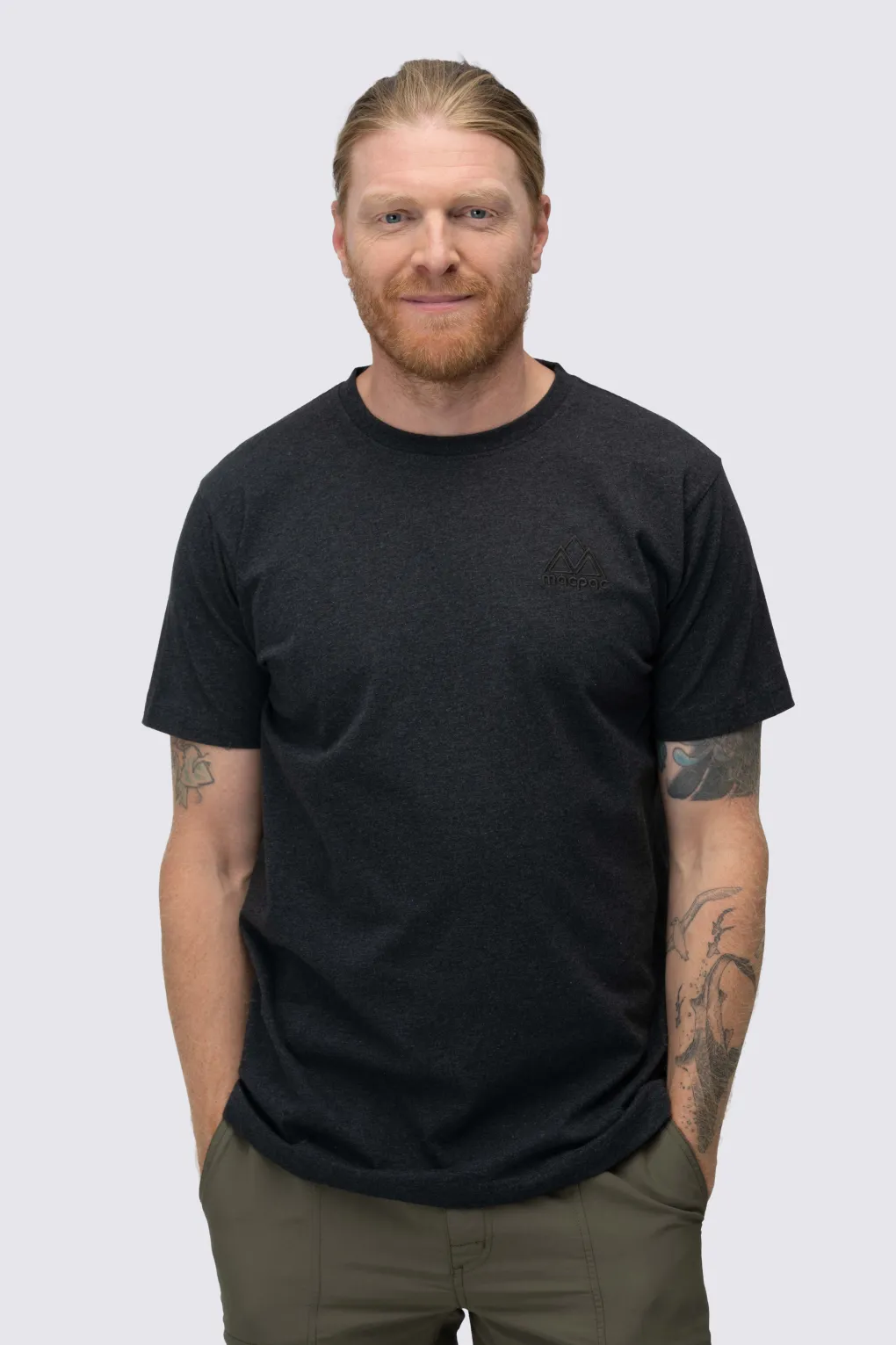 Macpac Men's Vintage Embroidered Fairtrade Organic Cotton Short Sleeve T-Shirt