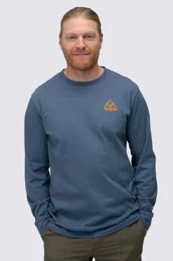 Macpac Men's Vintage Embroidered Fairtrade Organic Cotton Long Sleeve T-Shirt