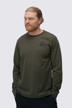 Macpac Men's Vintage Embroidered Fairtrade Organic Cotton Long Sleeve T-Shirt