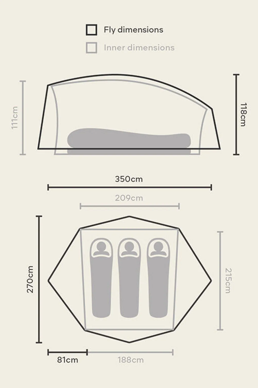 Macpac Trilight 3+ Person Tent