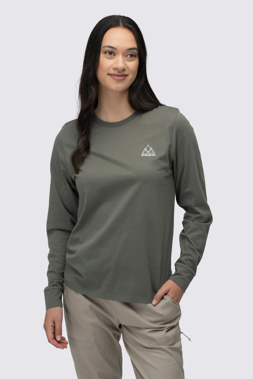 Macpac Women's Vintage Embroidered Fairtrade Organic Cotton Long Sleeve T-Shirt