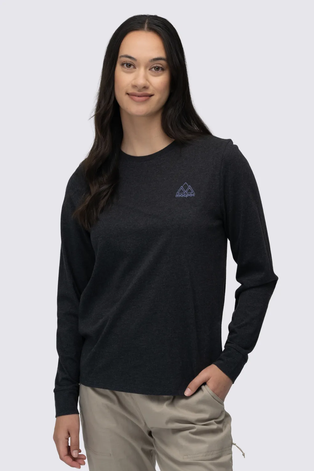 Macpac Women's Vintage Embroidered Fairtrade Organic Cotton Long Sleeve T-Shirt