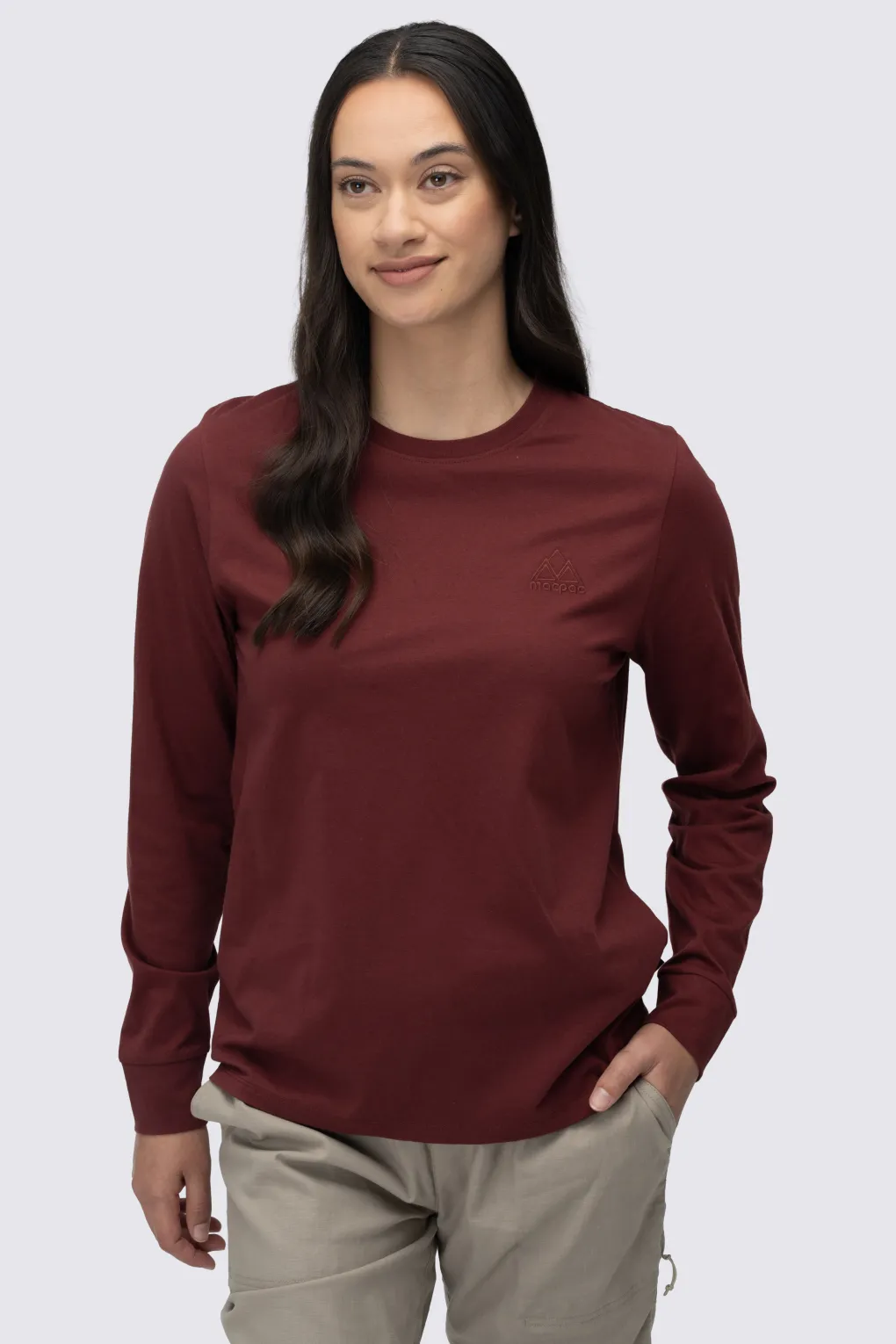 Macpac Women's Vintage Embroidered Fairtrade Organic Cotton Long Sleeve T-Shirt