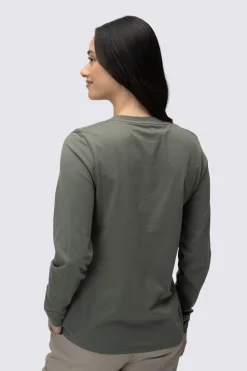 Macpac Women's Vintage Embroidered Fairtrade Organic Cotton Long Sleeve T-Shirt
