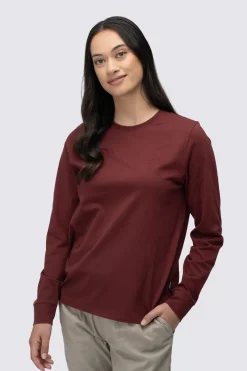 Macpac Women's Vintage Embroidered Fairtrade Organic Cotton Long Sleeve T-Shirt