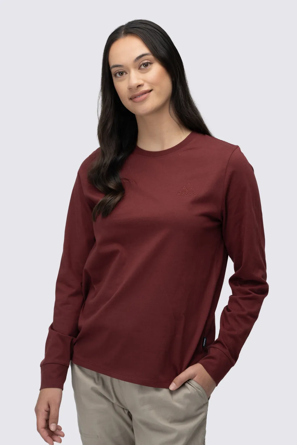 Macpac Women's Vintage Embroidered Fairtrade Organic Cotton Long Sleeve T-Shirt