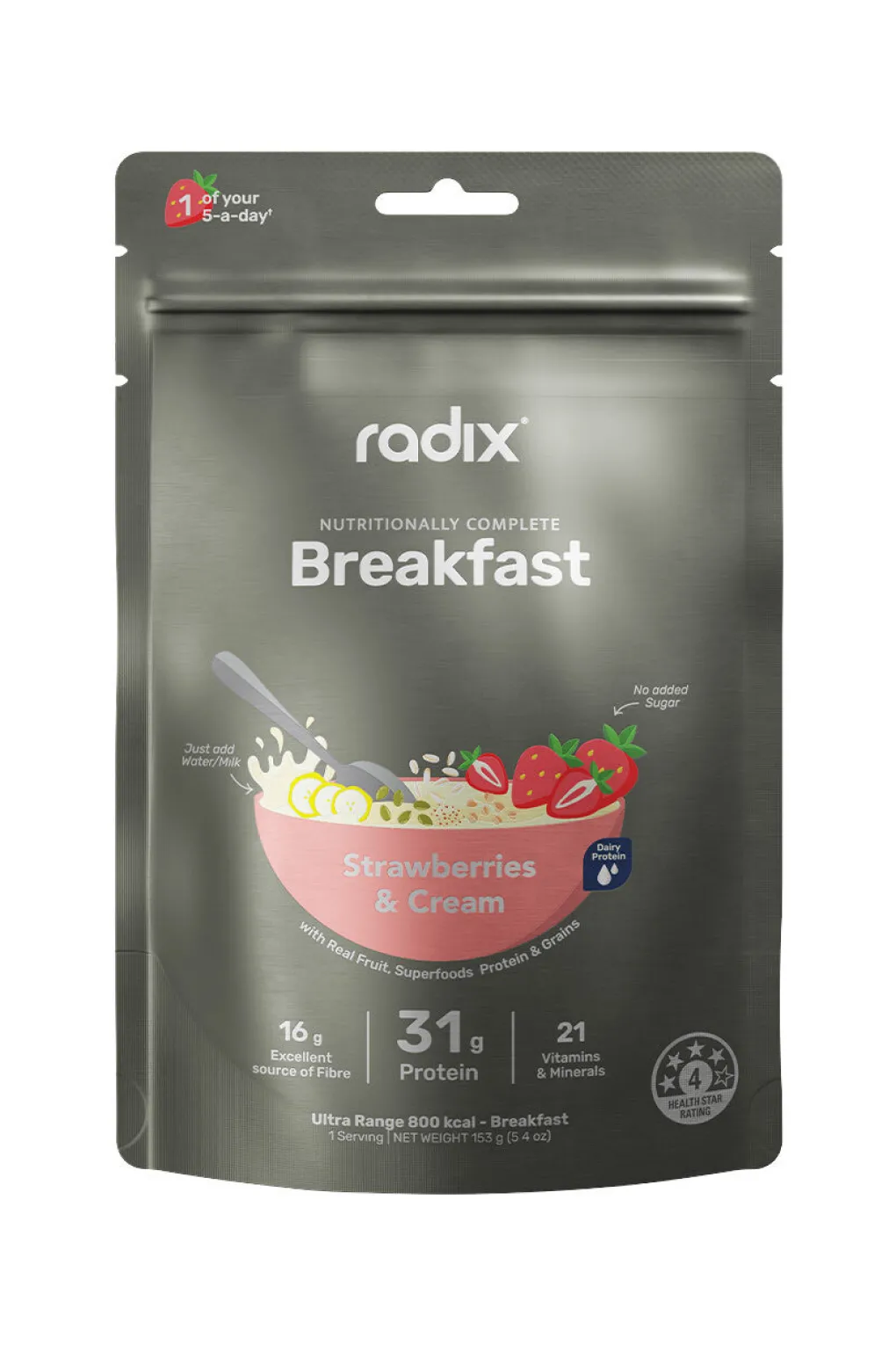 Radix ULTRA 800kcal Strawberries & Cream Dairy Breakfast - 153g