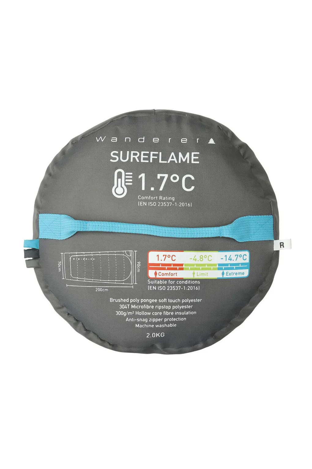 Wanderer SureFlame Camper Sleeping Bag (1.7°C )
